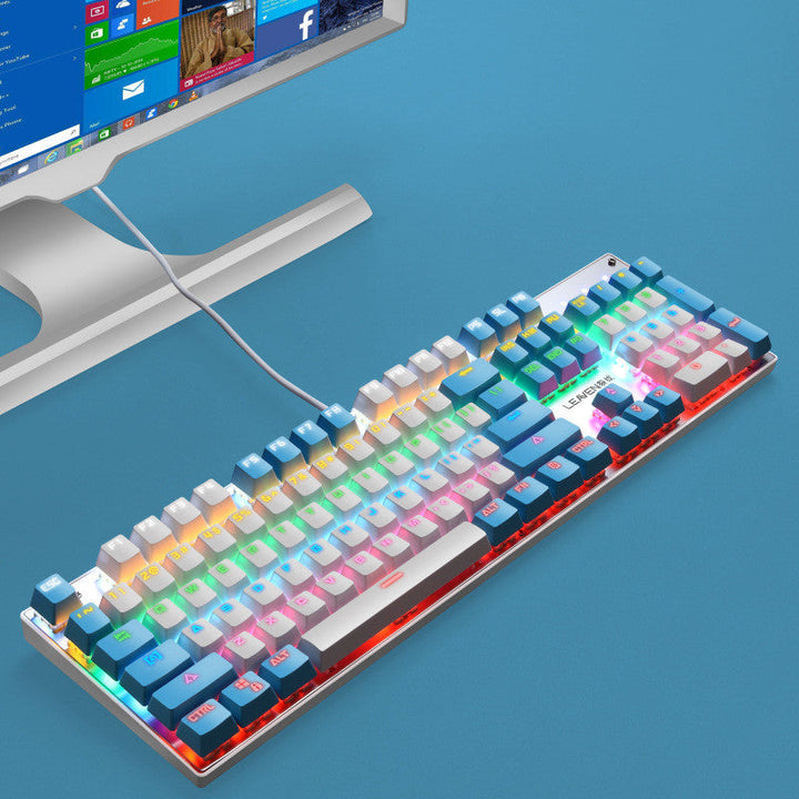 Elevate Your Gaming Experience with the Luminous Punk USB Wired Gaming Keyboard