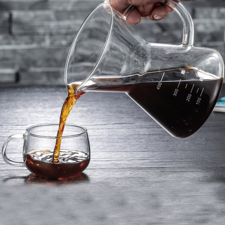 The Perfect Brew: 400ml Glass Hand Coffee Maker