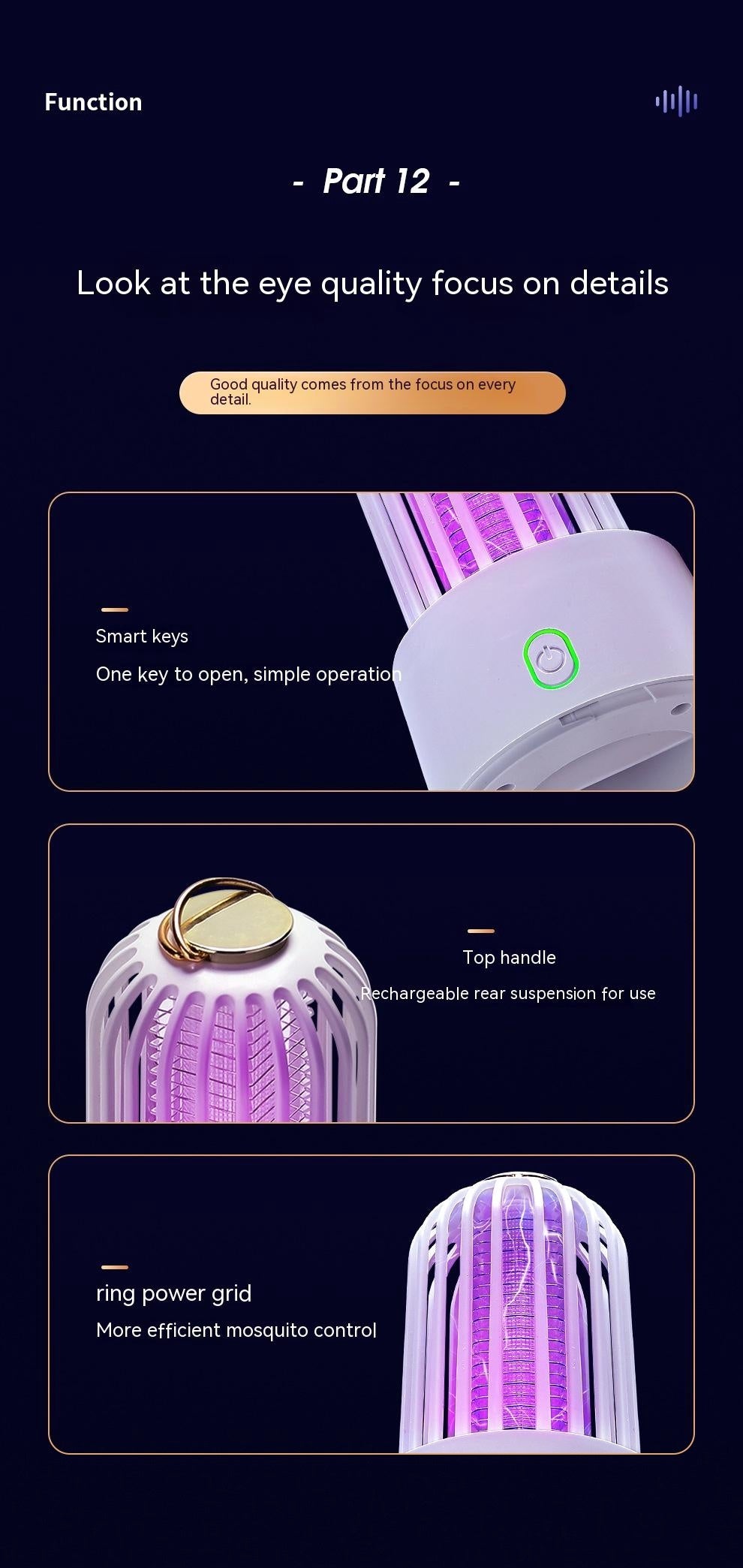 Smart Mosquito Killing Lamp Suction Type